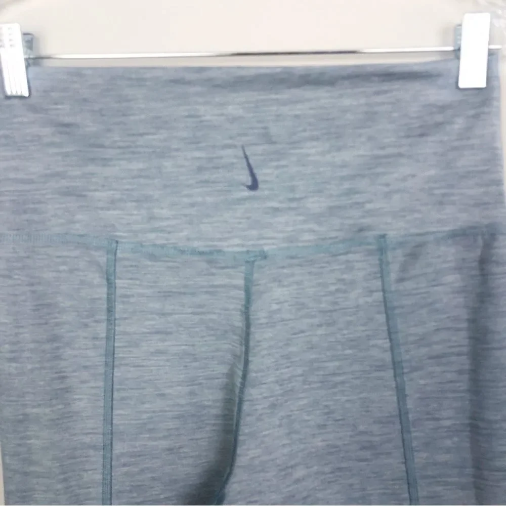 NIKE YOGA | Dusty Blue High Rise 7/8 Length Cinched Leggings Women’s Size Large